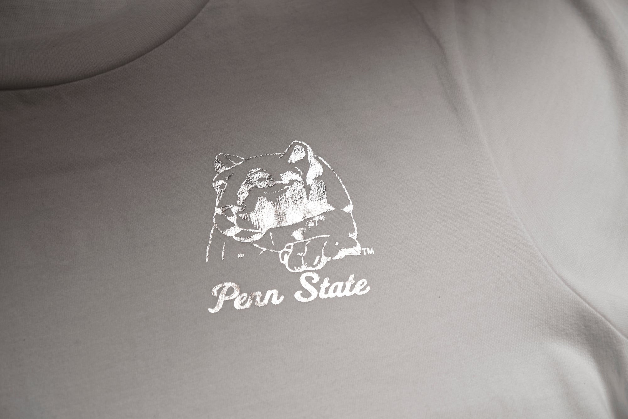 Penn State Women's Cloud Jersey Crew Neck Tee with Silver Foil Printed Vault Logo