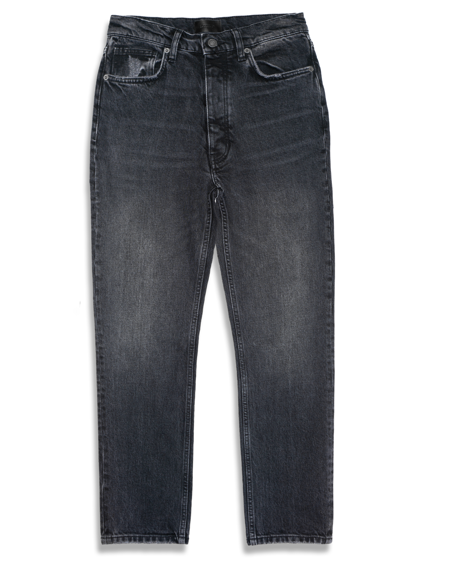 ABSLT Cigarette Straight Jeans in Black Worn