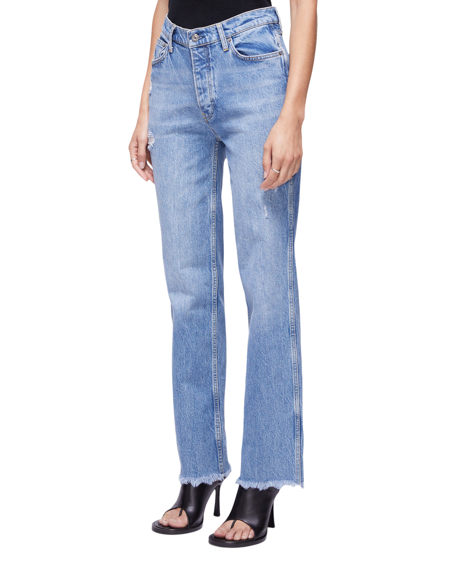 RLXD Straight in Vintage Blue Frayed Hem