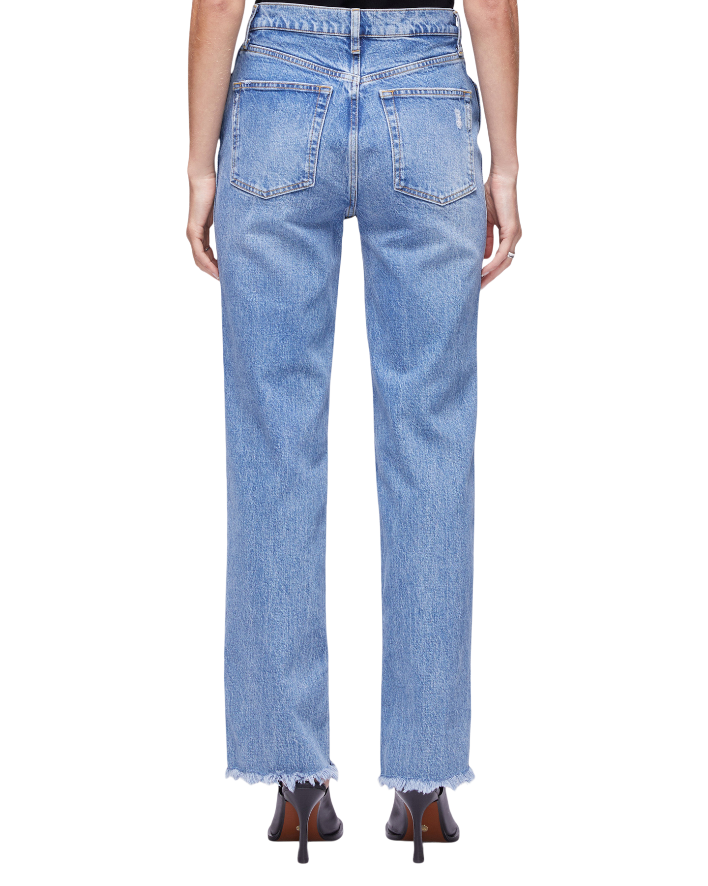 RLXD Straight in Vintage Blue Frayed Hem