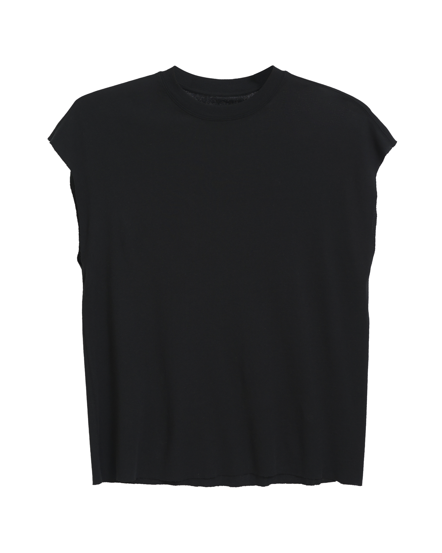 Lightweight Sleeveless Tee in Black