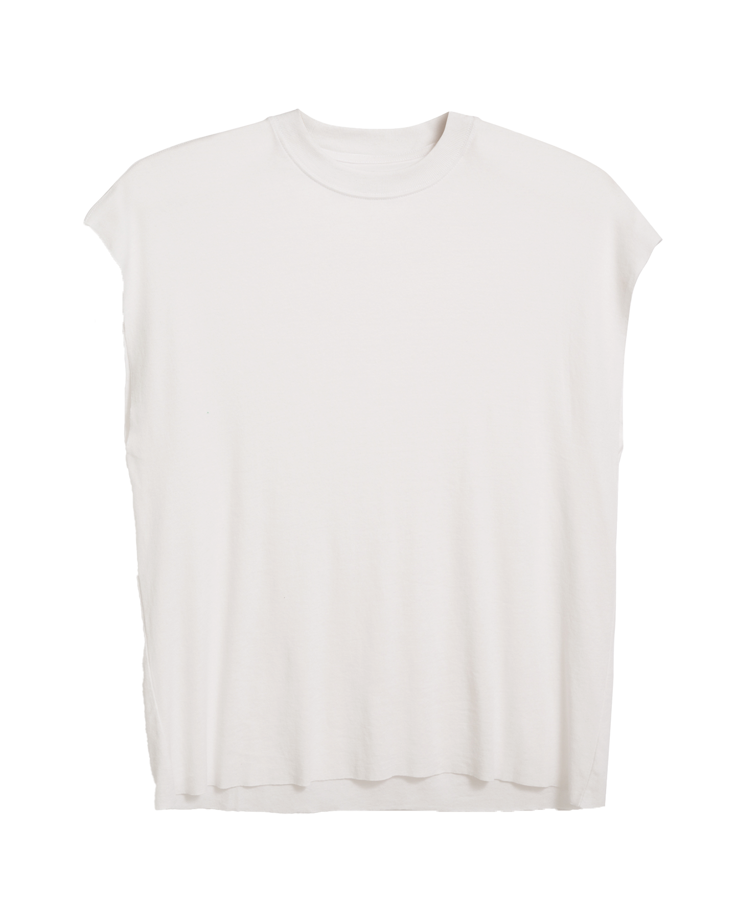 Lightweight Sleeveless Tee in Vintage White