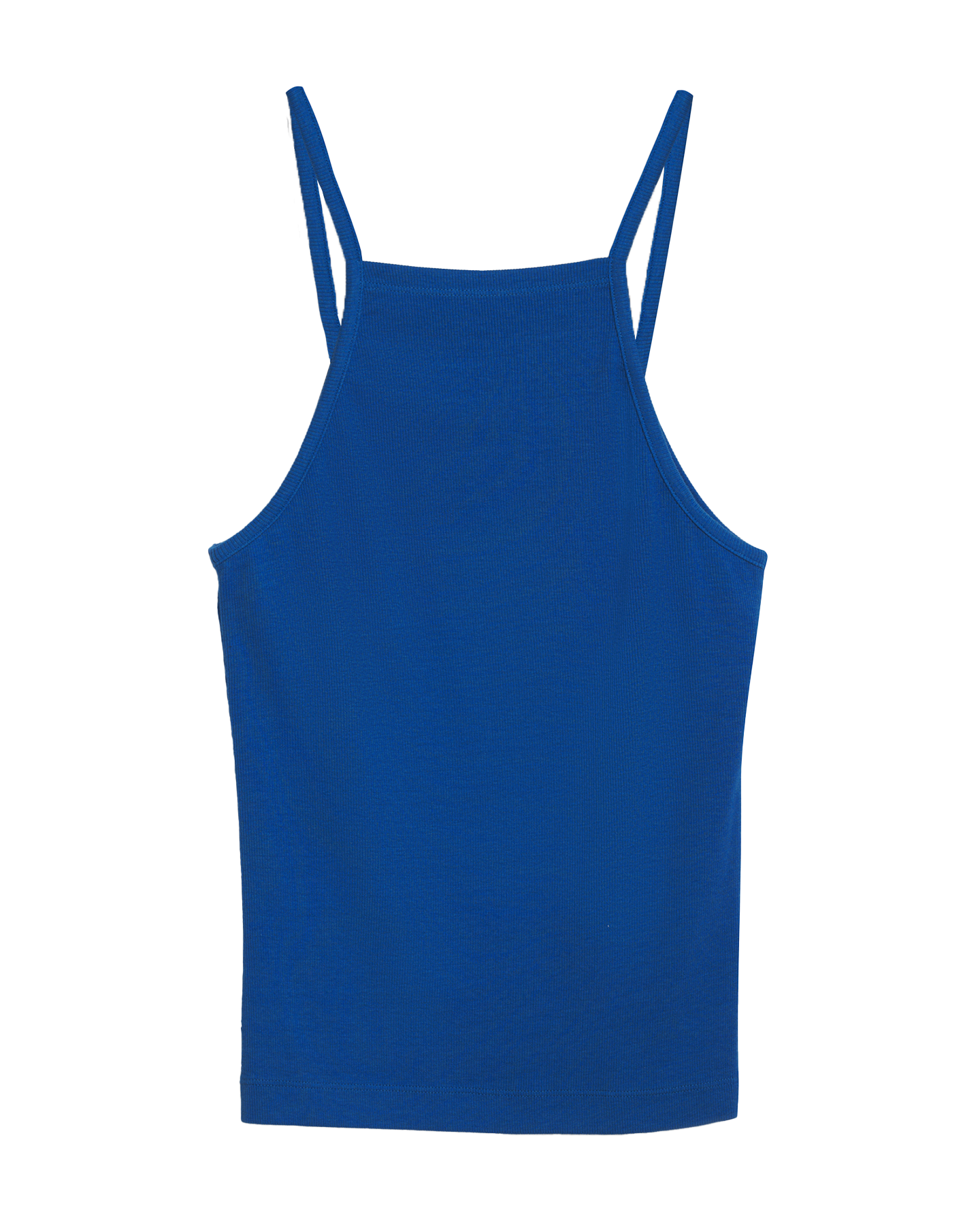 Spaghetti Strap Rib Tank in Yves Blue