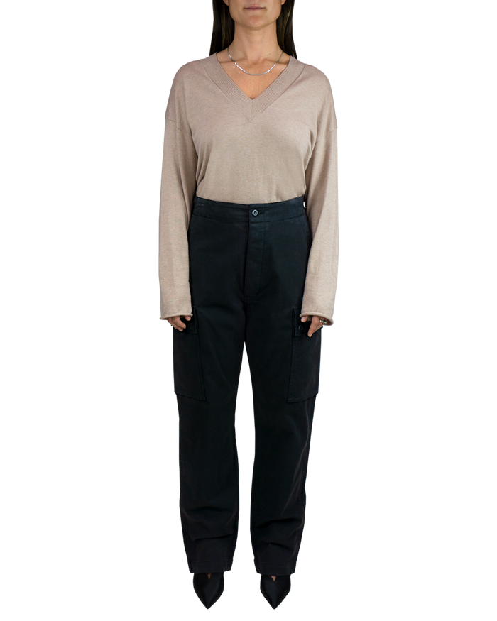 Women's Cargo Pant in Black-full view (front)