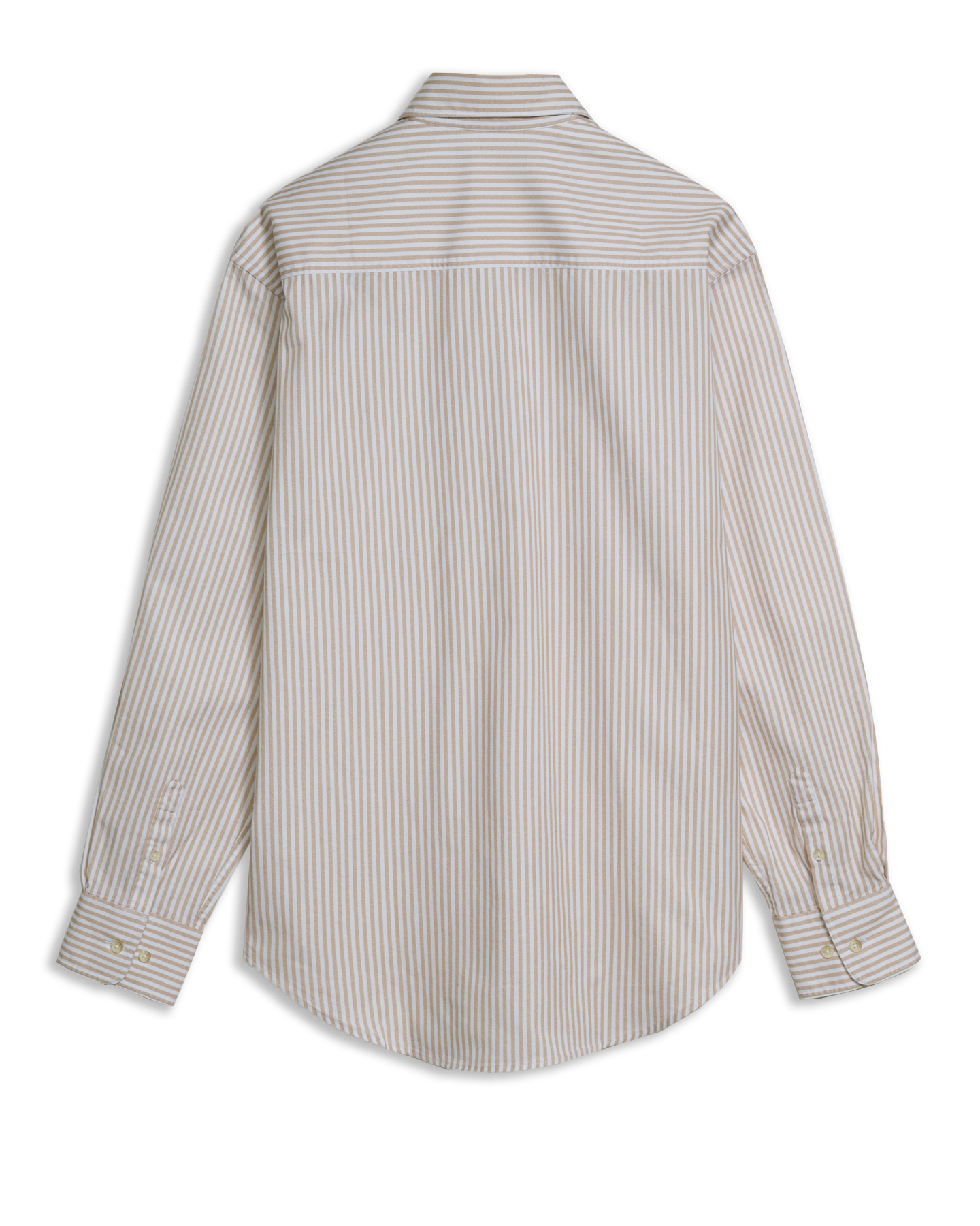 90s Button Down in Khaki White Stripe