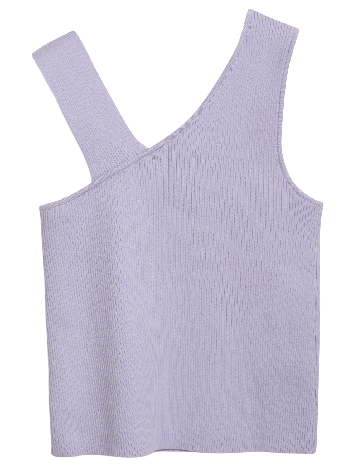 Asymmetrical Rib Tank in Lilac