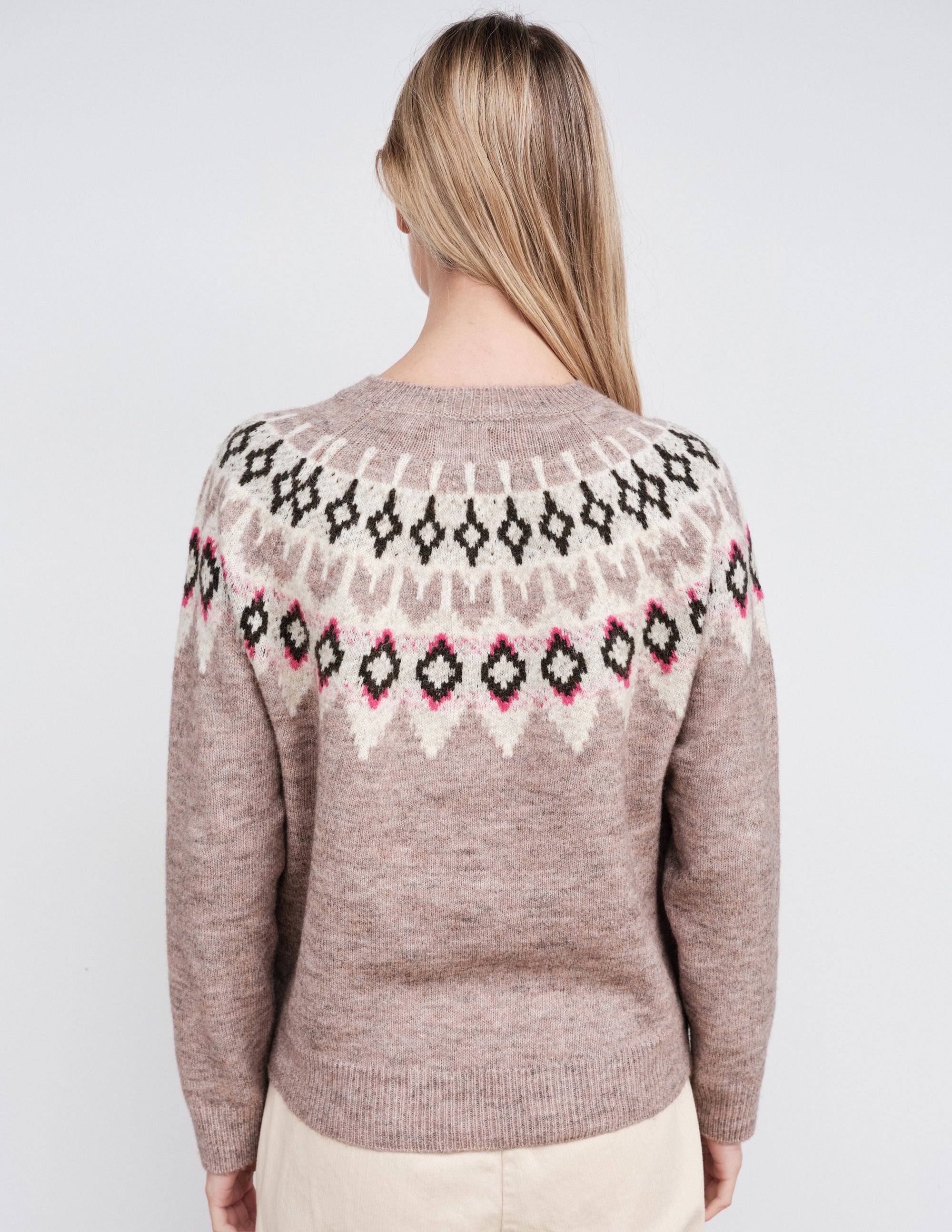 FairIsle Crew Sweater in Hazel