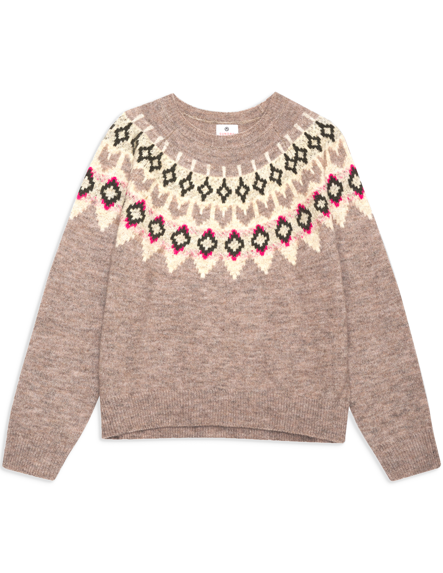 FairIsle Crew Sweater in Hazel