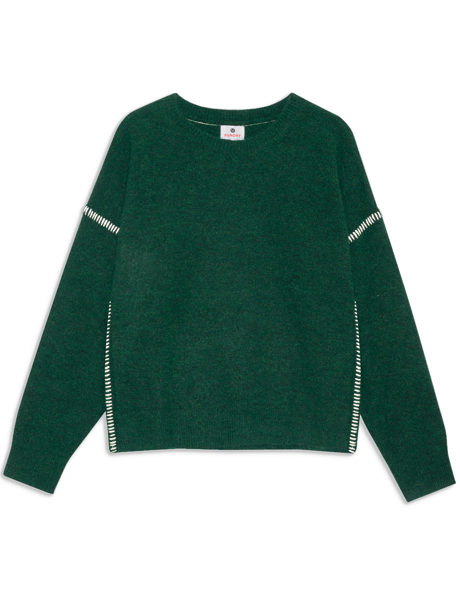 Oversized Sweater in Jade/Cream