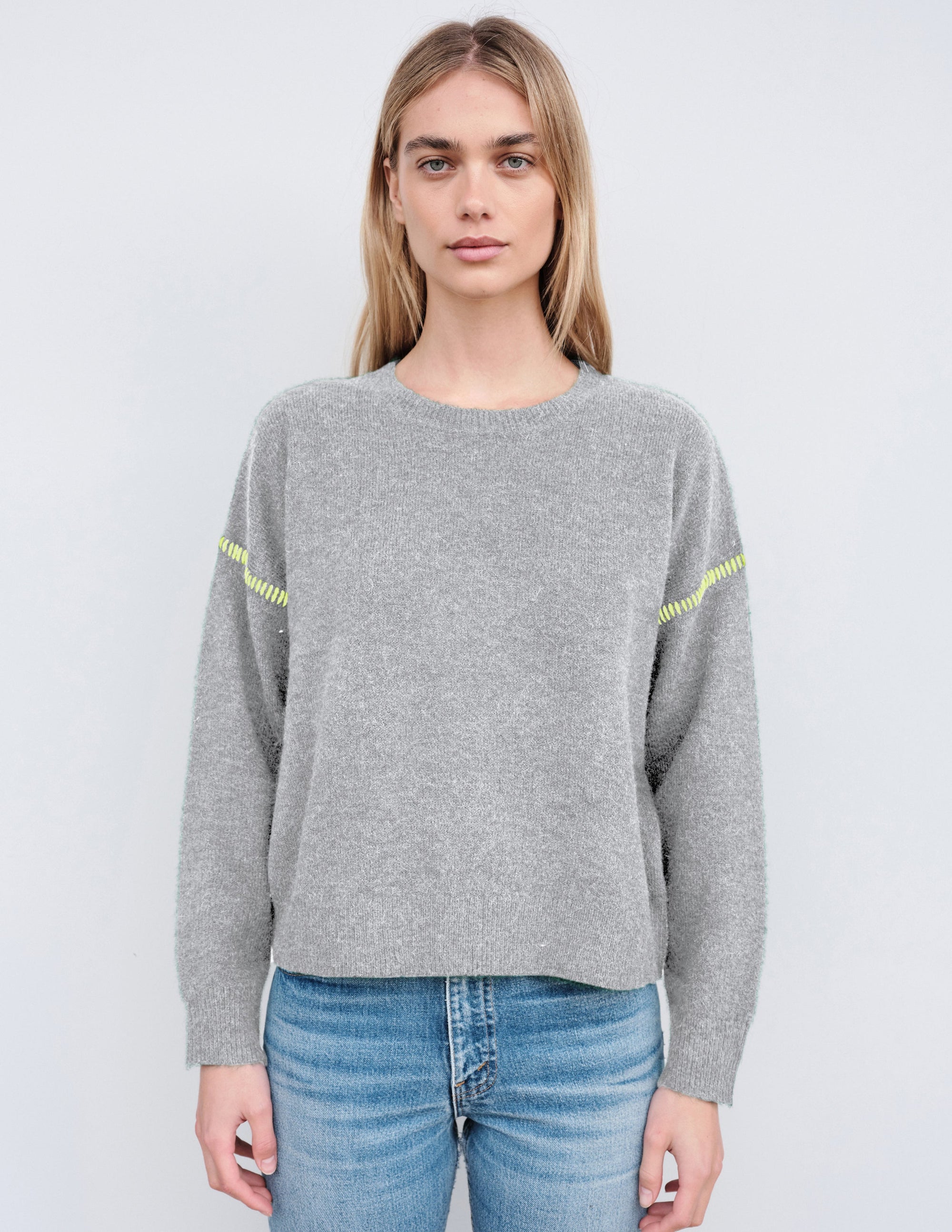 Oversized Sweater in Moonstone/Lime