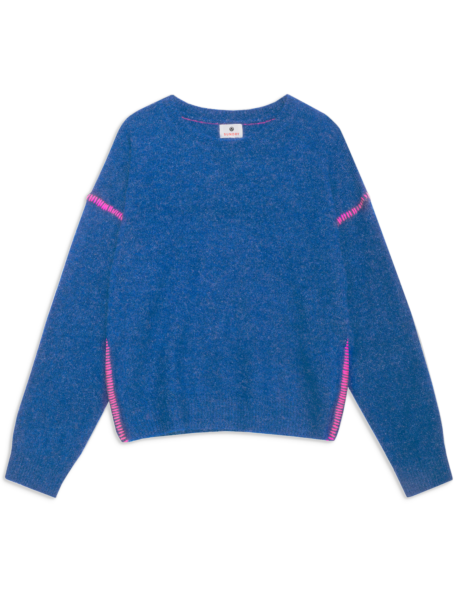 Oversized Sweater in Sapphire/Cerise