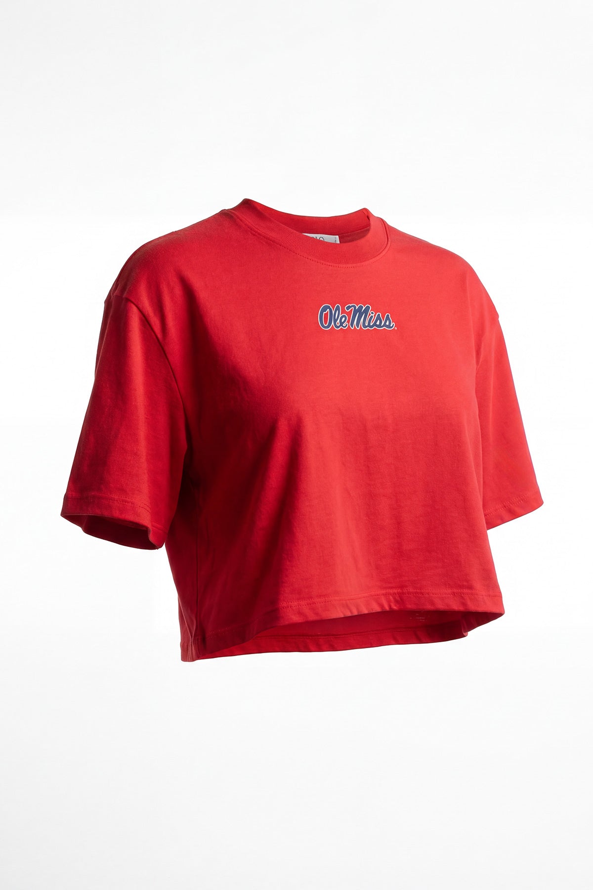 Ole Miss Logo Cloud Boxy Crop Womens Tee
