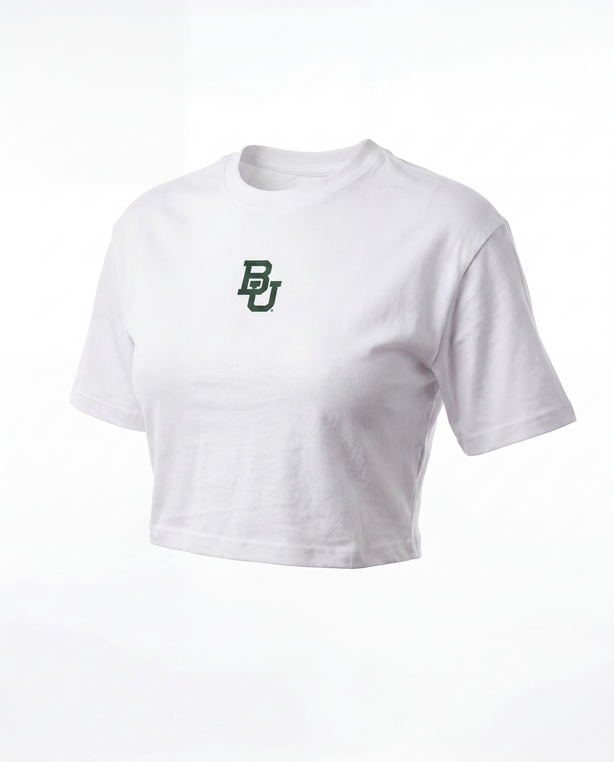 Baylor Logo Cloud Boxy Crop Womens Tee